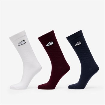 adidas Originals Crew Socks 3-Pack Maroon/ White/ Shadow Navy IT1526