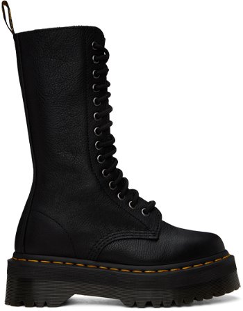 Dr. Martens Black 1B99 Pisa Leather Mid-Calf Lace-Up Boots 31426001