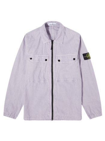 Stone Island Garment Dyed Two Pocket Zip Overshirt Lavender 7915102-V0147