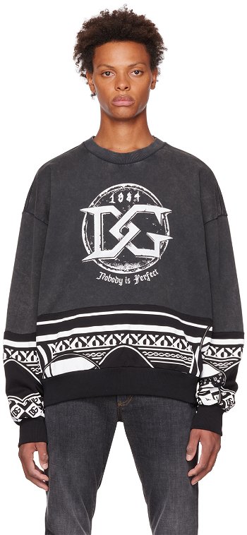 Dolce & Gabbana Gray Printed Sweatshirt G9XX9TFU7DU