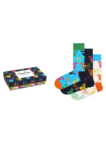 Happy Socks 3-Pack Mixed Dog Socks Gift Set XDOG08-0100