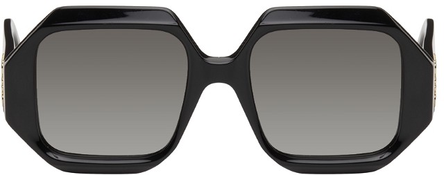 Black Chunky Rectangular Sunglasses
