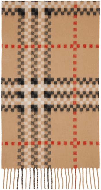 Burberry Pixel Check Scarf Beige 8063912