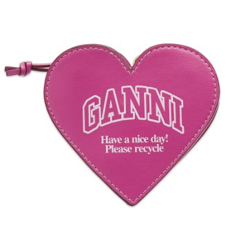 GANNI Funny Heart Zip Coin Purse A5468-483