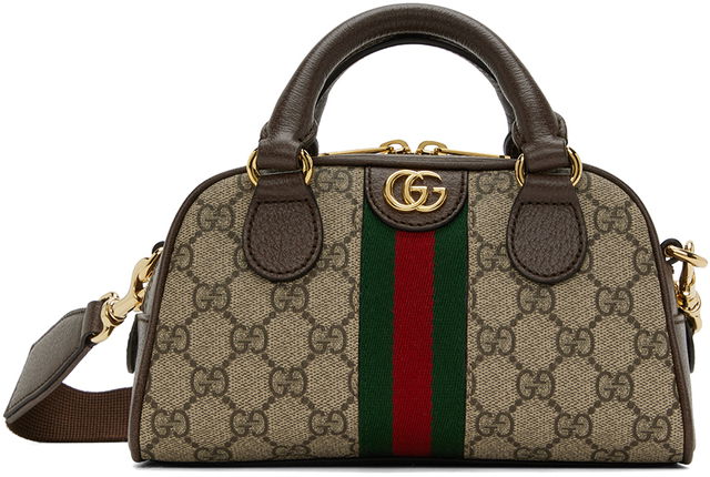 Buy Gucci Half Moon Shaped Mini Bag With Interlocking G 'Beige/Ebony  Supreme' - 726843 92TCG 8563