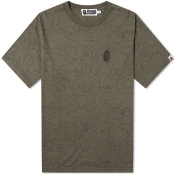 BAPE Line 1st Camo Washed Relaxed Fit Tee 001CSH801010M-BLK