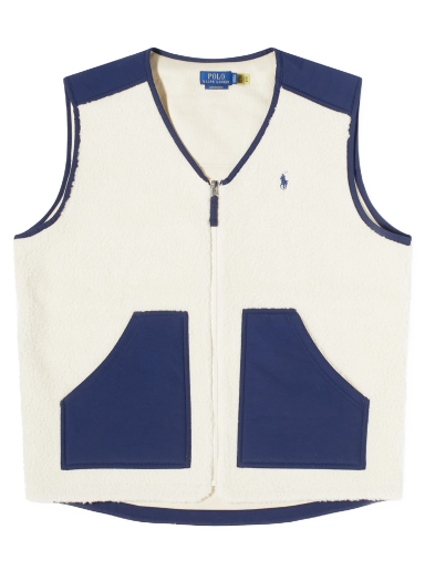 Hi-Pile Fleece Vest "Wintercream/Newport Navy"
