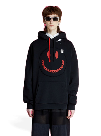 RAF SIMONS Regular Fit Hoodie With Print Destroy Washed 224-164-19003-0099
