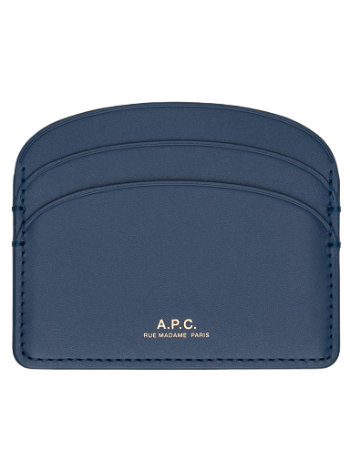 A.P.C. Navy Demi-Lune Card Holder PXAWV-F63270