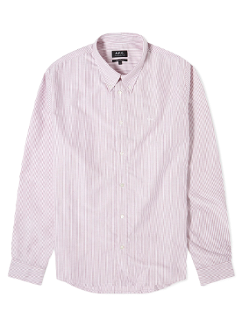 A.P.C. Greg Log Button Down Stripe Shirt COGUH-H12499-GAB