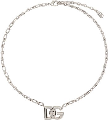 Dolce & Gabbana Silver 'DG' Necklace WNN5W2W1111