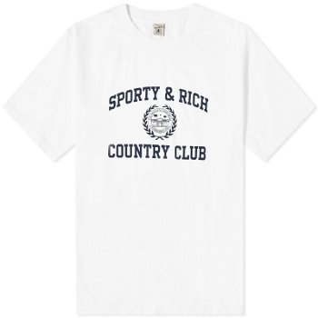 Sporty & Rich Varsity Crest T-Shirt TSAW2382WH