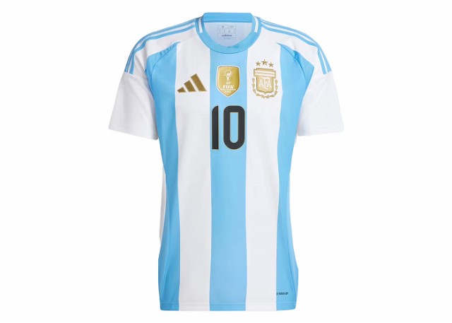 Argentina 24 Messi Home Jersey White/Blue Burst