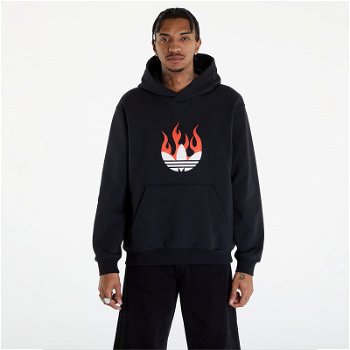 adidas Originals Flames Logo Hoodie Black IS0208