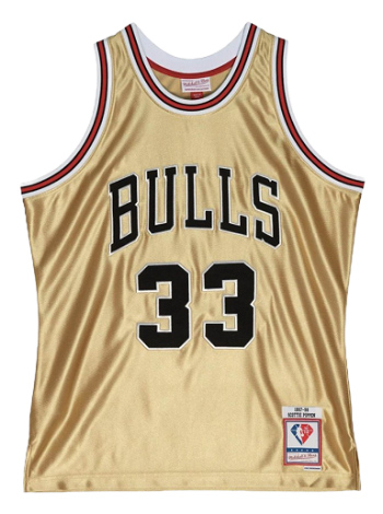 Mitchell & Ness Chicago Bulls Scottie Pippen 75th Swingman Jersey SMJY4398-CBU97SPIGOLD