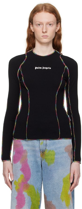 Palm Angels Black Rainbow Stitching PWAB025S23JER0011001