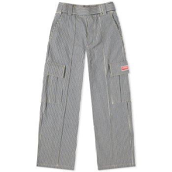 KENZO Striped Army Straight Jeans FE58DP3756N1-DM