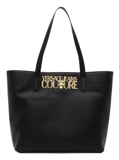 Jeans Couture Logo Lock Tote Bag
