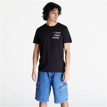 CALVIN KLEIN Jeans Diffused Stacked Short Sleeve J30J325189 BEH