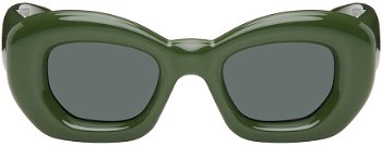 Loewe Green Inflated Butterfly Sunglasses LW40117I 192337148507